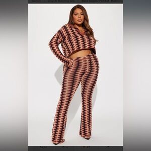 Stylish Wave Pattern Knit Set